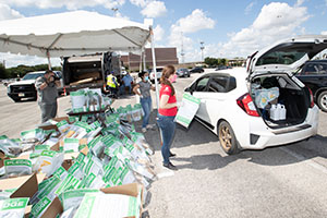 Supply Pickup Day: distributing cleaning supplies to small businesses