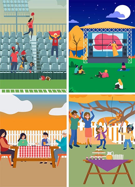 Follow guidelines and social distance to celebrate safely.